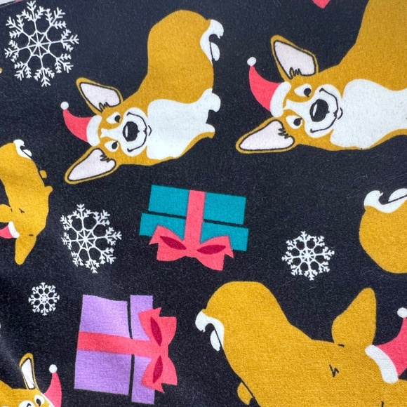 Terra & Sky Women's Welsh Corgi Santa Christmas Leggings Pants - Picture 12 of 12
